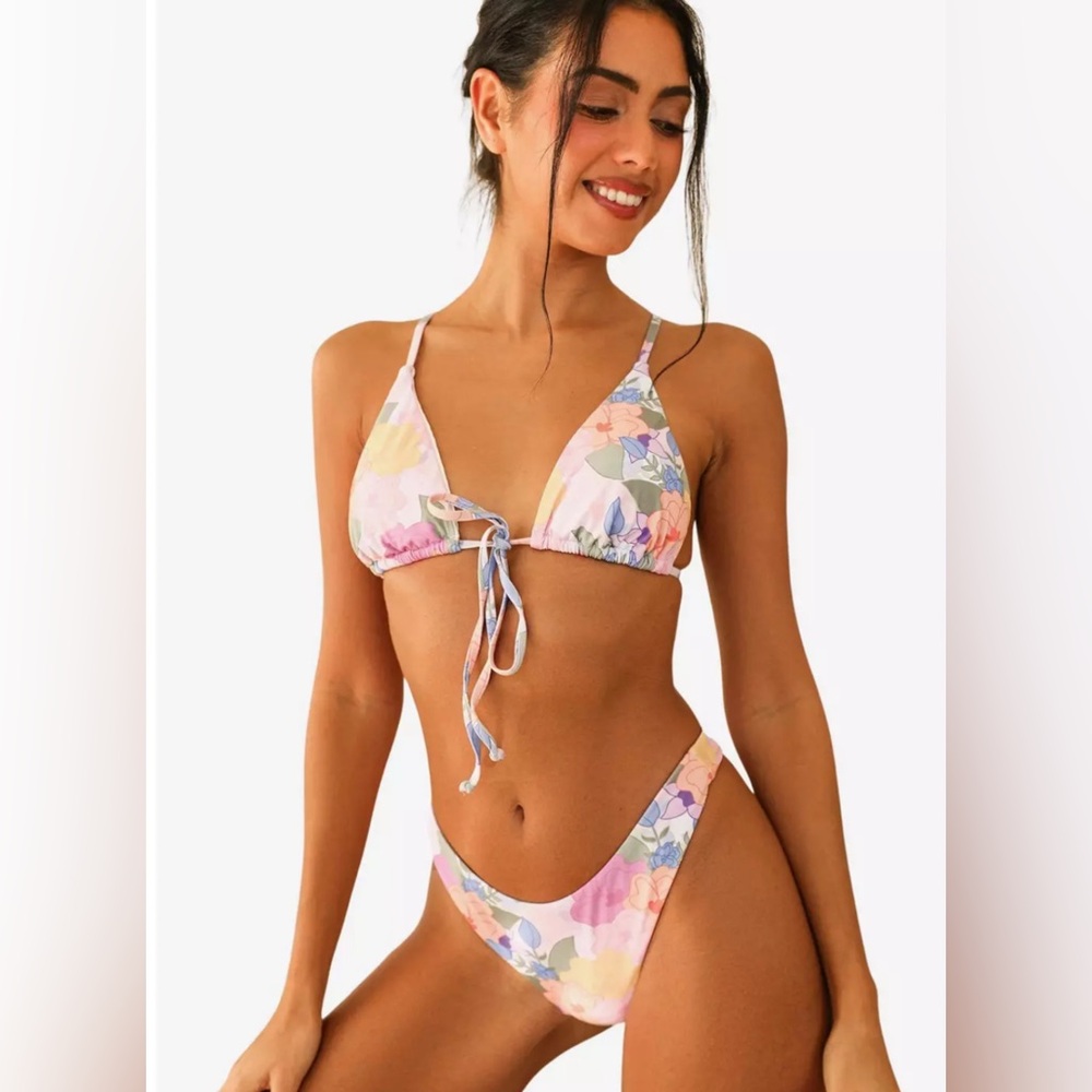 Dippin Daisy Zen Garden Bikini Set Size Small Amalfi & Cove Top Seashore Bottom - Picture 3 of 7